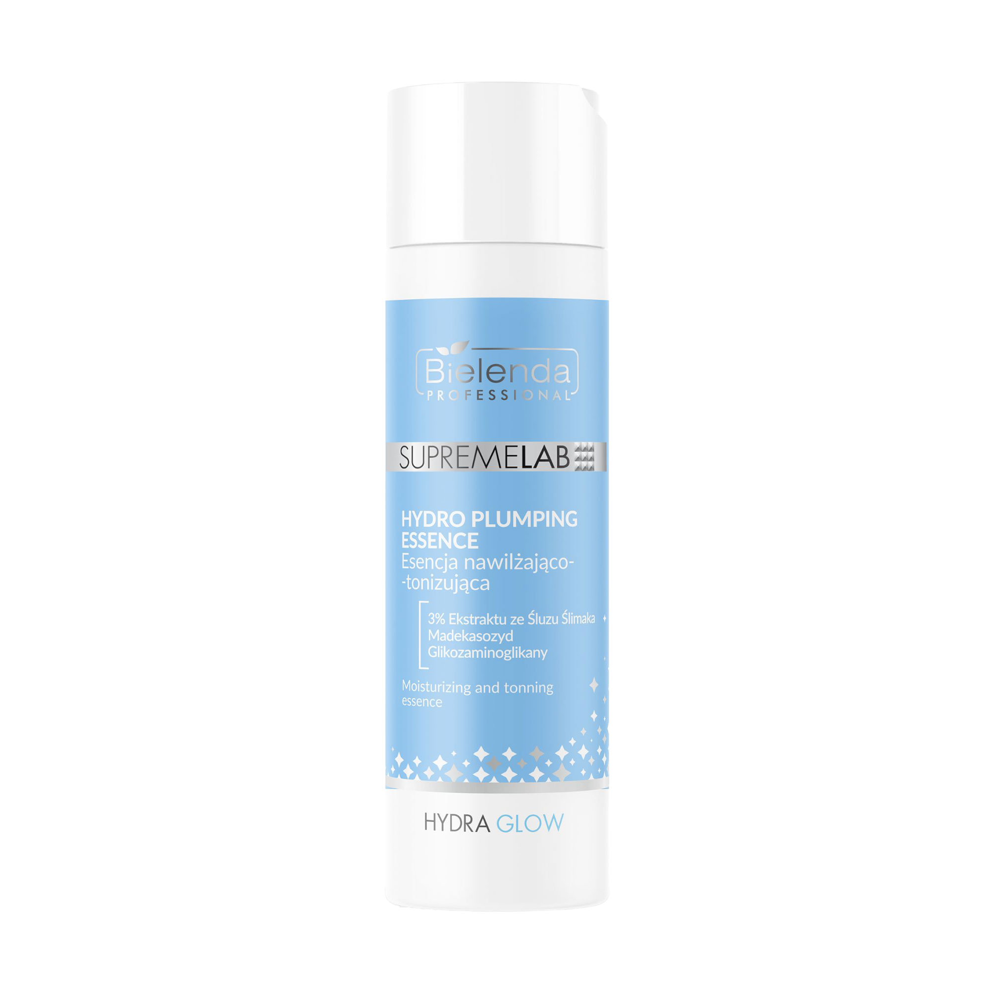Тонізувальна та зволожувальна есенція для обличчя Bielenda Professional Supremelab Hydra Glow Moisturizing And Toning Essence, 200 мл